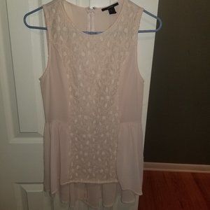 Forever 21 Pink Sleeveless Blouse Flowy Small